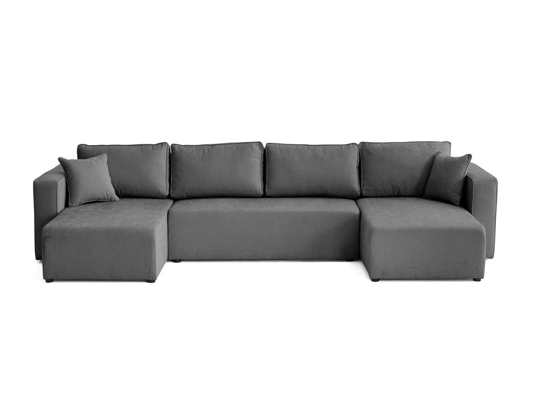 Canapé panoramique 7 places - convertible avec coffre - Topaze