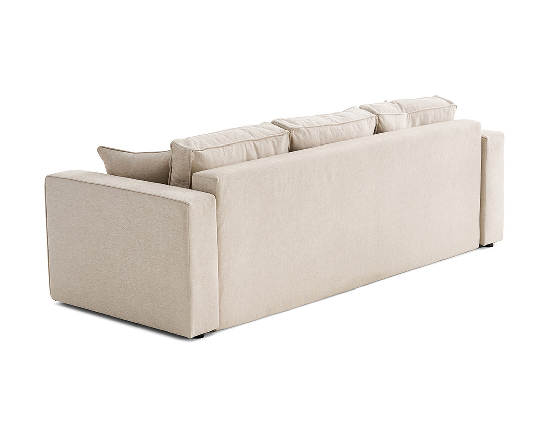 Canapé 3 places - convertible avec coffre - en tissu - Topaze