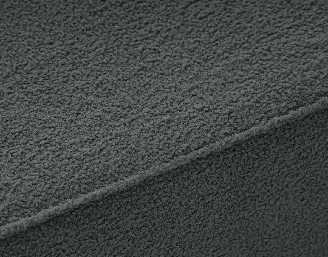 Pouf en tissu bouclette Topaze