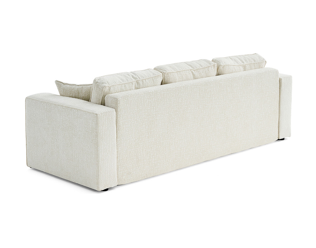 Canapé 3 places convertible avec coffre en tissu velours relief Topaze