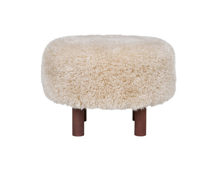 Pouf en fausse fourrure Mani