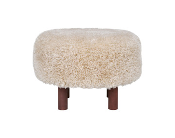 Pouf en fausse fourrure Mani