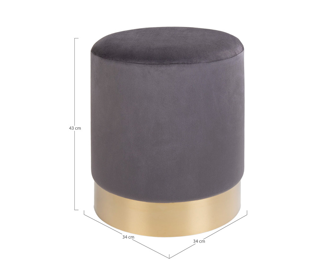 Pouf en velours Velana