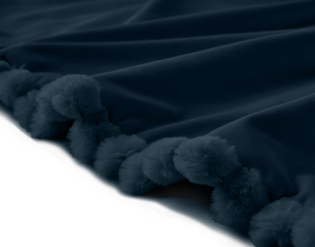 Plaid 200x140 cm en fausse fourrure côtelé et velours Arezzo