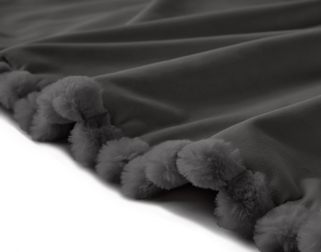 Plaid 200x140 cm en fausse fourrure côtelé et velours Arezzo