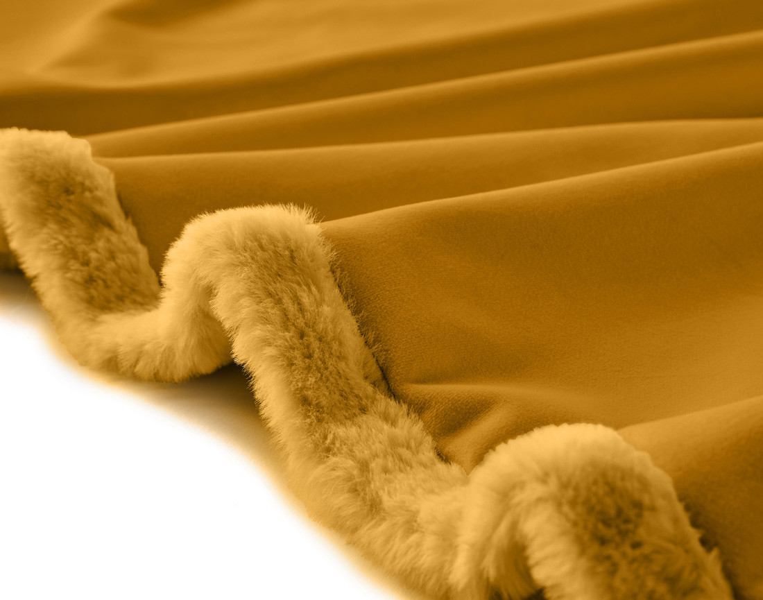 Plaid 100x140 cm en fausse fourrure et velours Venus