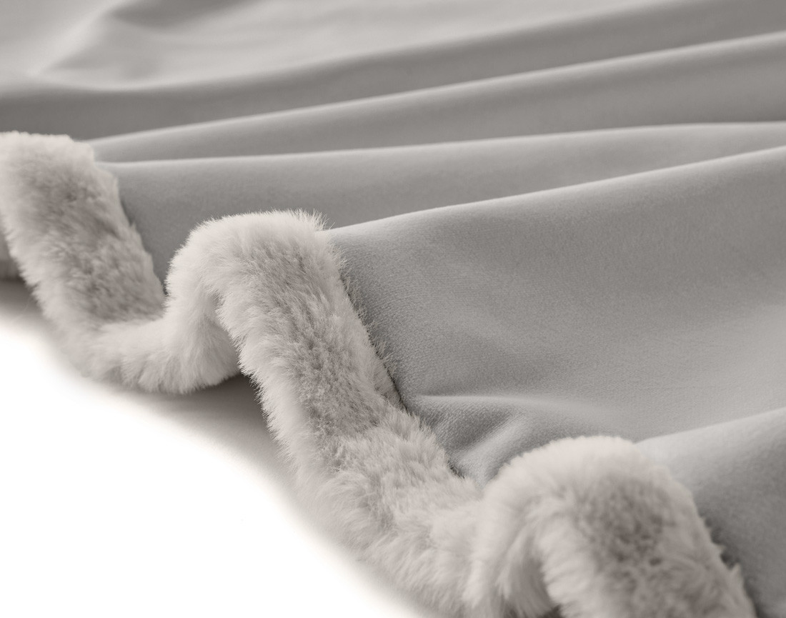 Plaid 100x140 cm en fausse fourrure et velours Venus