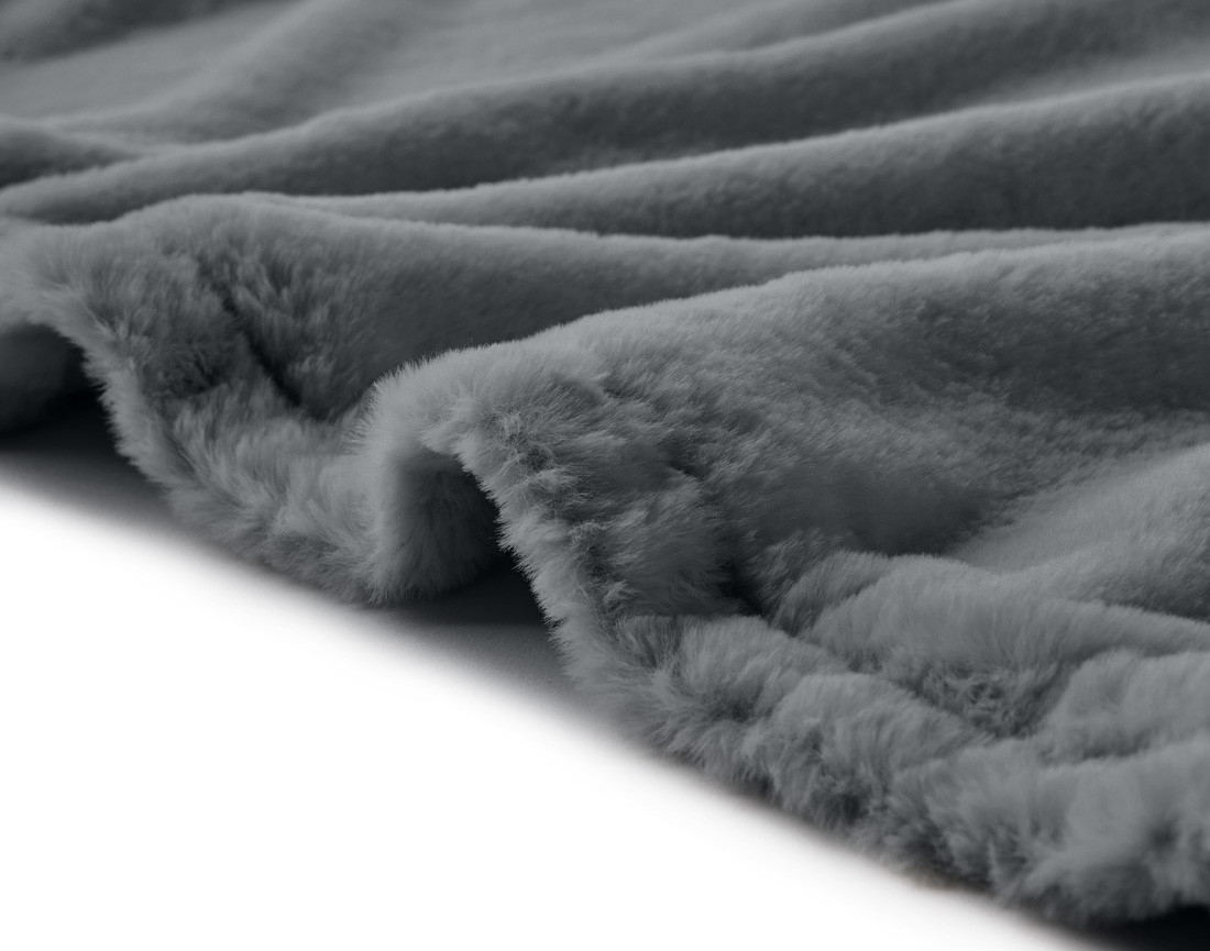 Plaid 100x140 cm en fausse fourrure et velours Venus