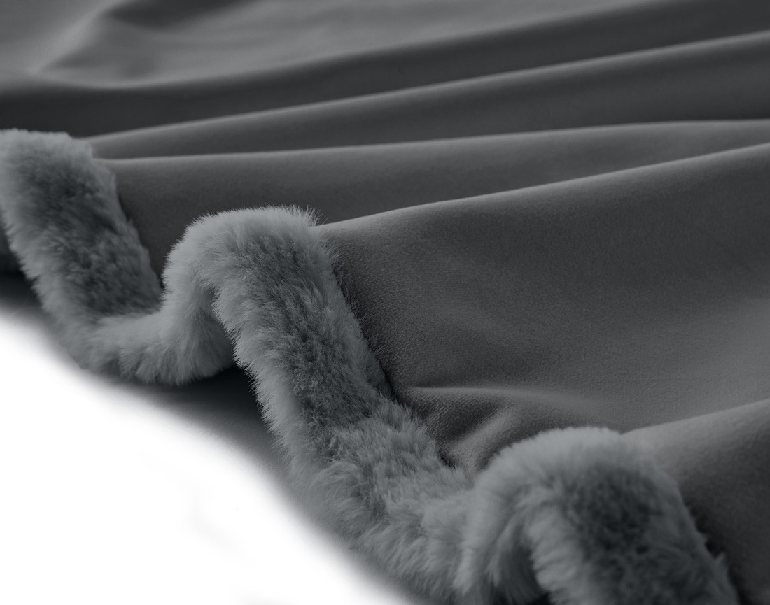 Plaid 100x140 cm en fausse fourrure et velours Venus