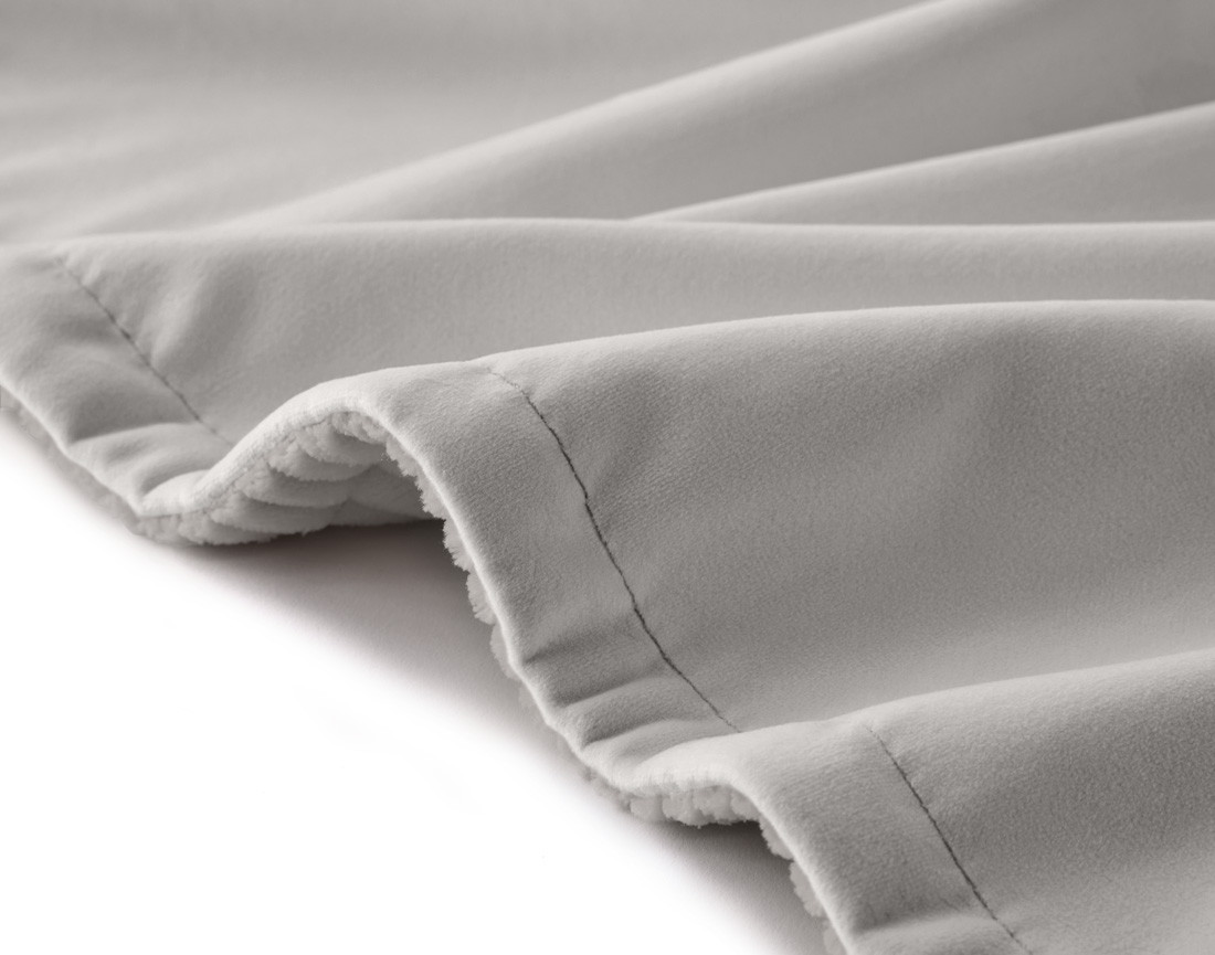 Plaid 200x140 cm en velours côtelé et velours Palerma