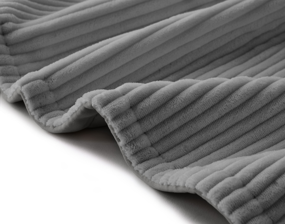 Plaid 200x140 cm en velours côtelé et velours Palerma