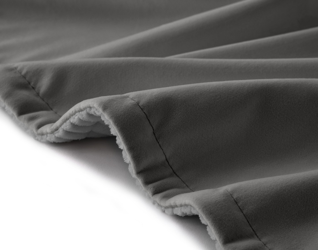 Plaid 200x140 cm en velours côtelé et velours Palerma