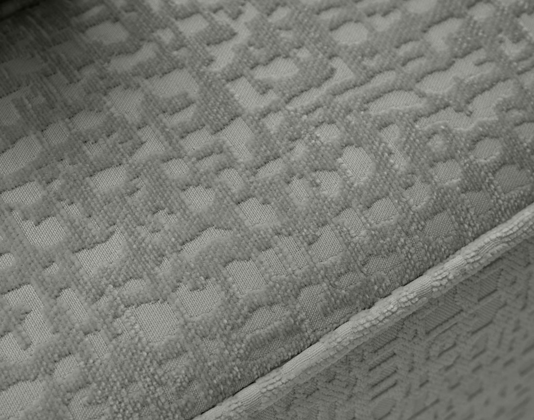 Canapé d'angle réversible 4 places convertible avec coffre en tissu velours relief Topaze