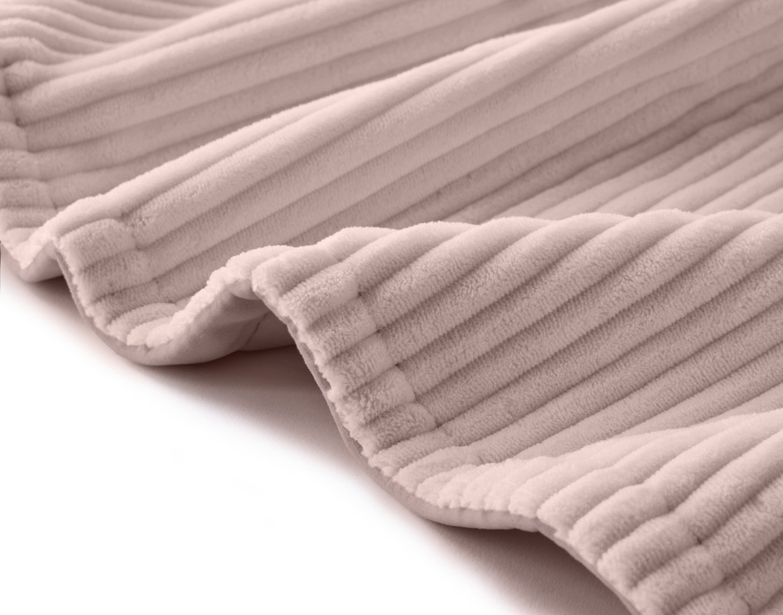 Plaid 100x140 cm en velours côtelé et velours Palerma