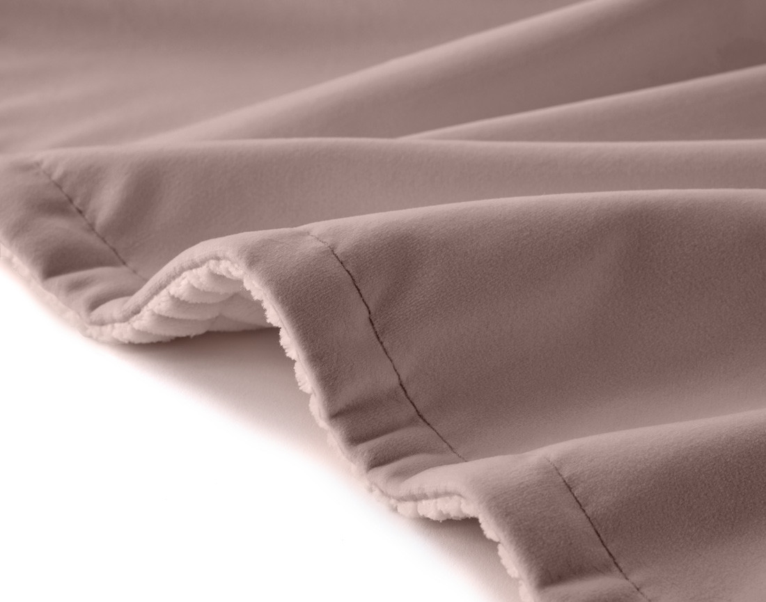 Plaid 100x140 cm en velours côtelé et velours Palerma