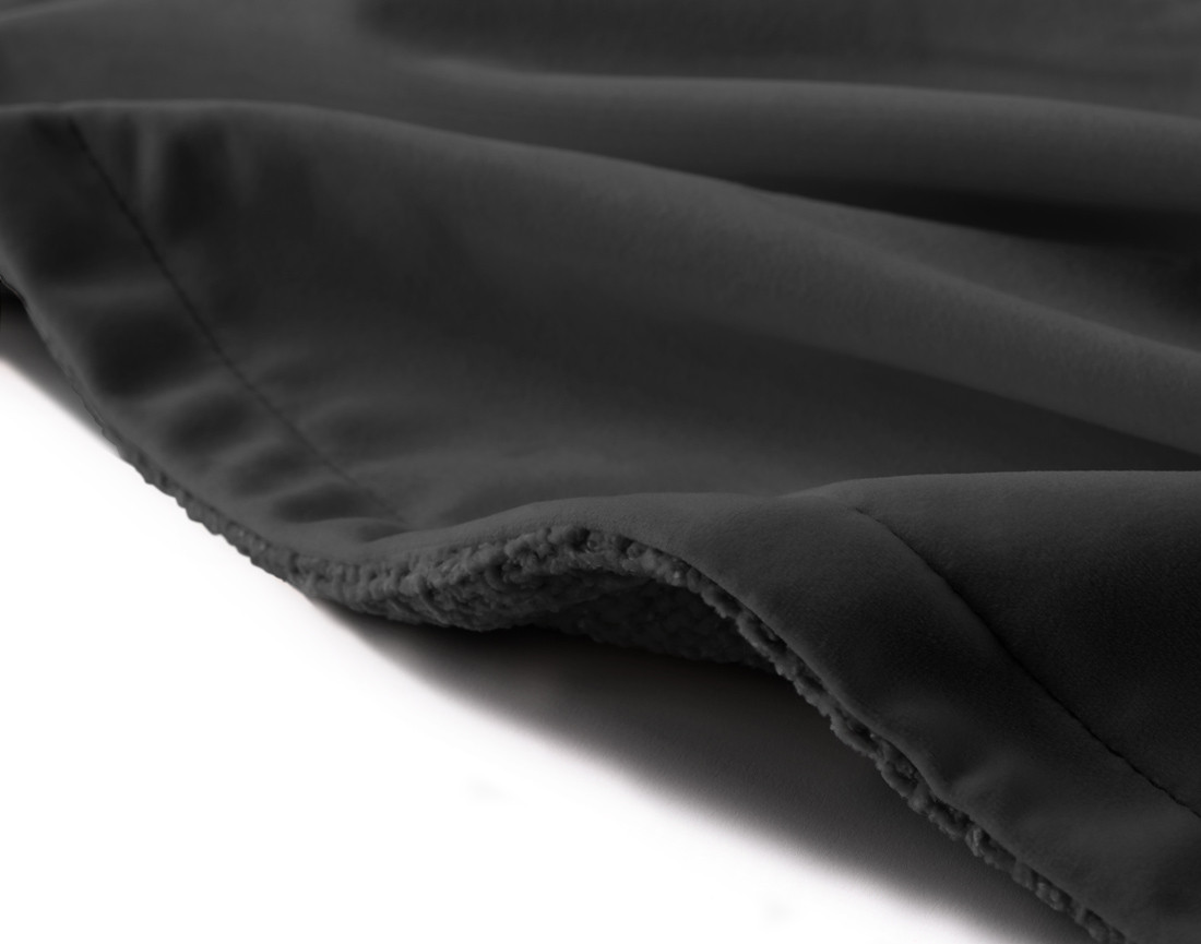 Plaid 100x140 cm en velours texturé et velours Paolo