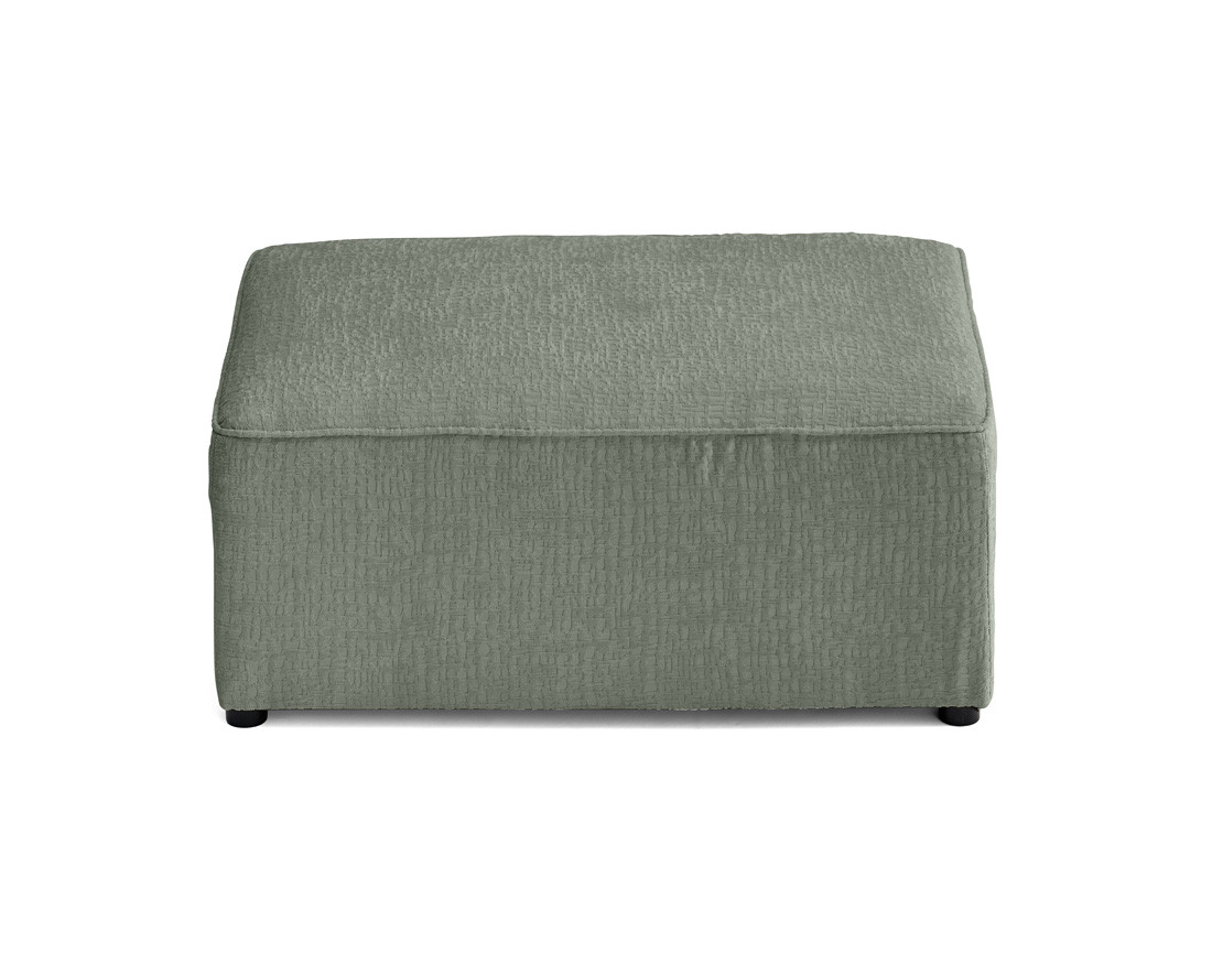 Pouf en tissu velours relief