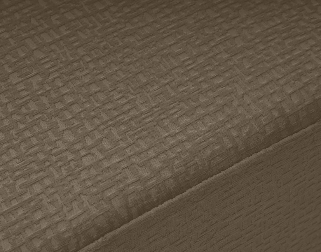 Pouf en tissu velours relief