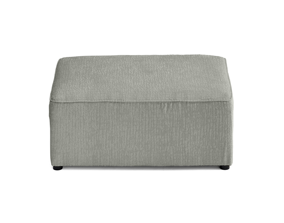 Pouf en tissu velours relief
