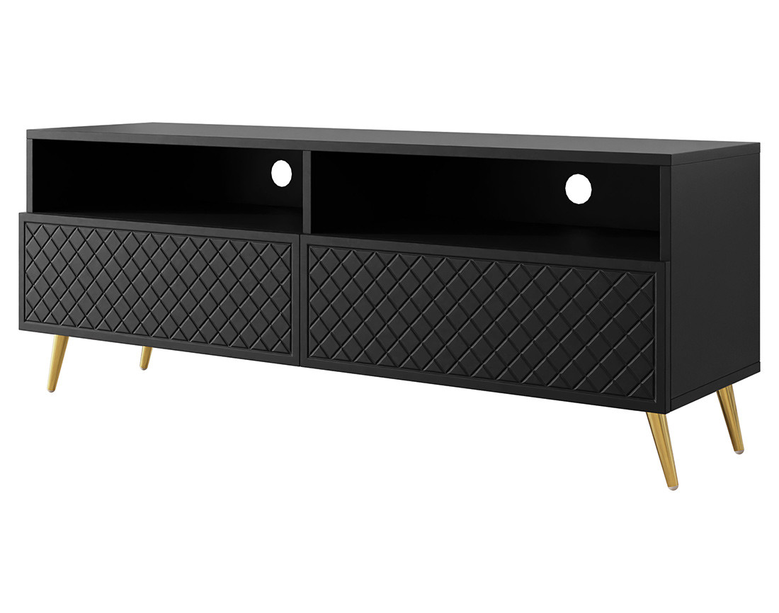 Meuble TV 2 tiroirs et 2 niches 150 cm Sorolla