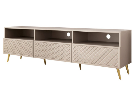 Meuble TV 3 tiroirs et 3 niches 195 cm Sorolla