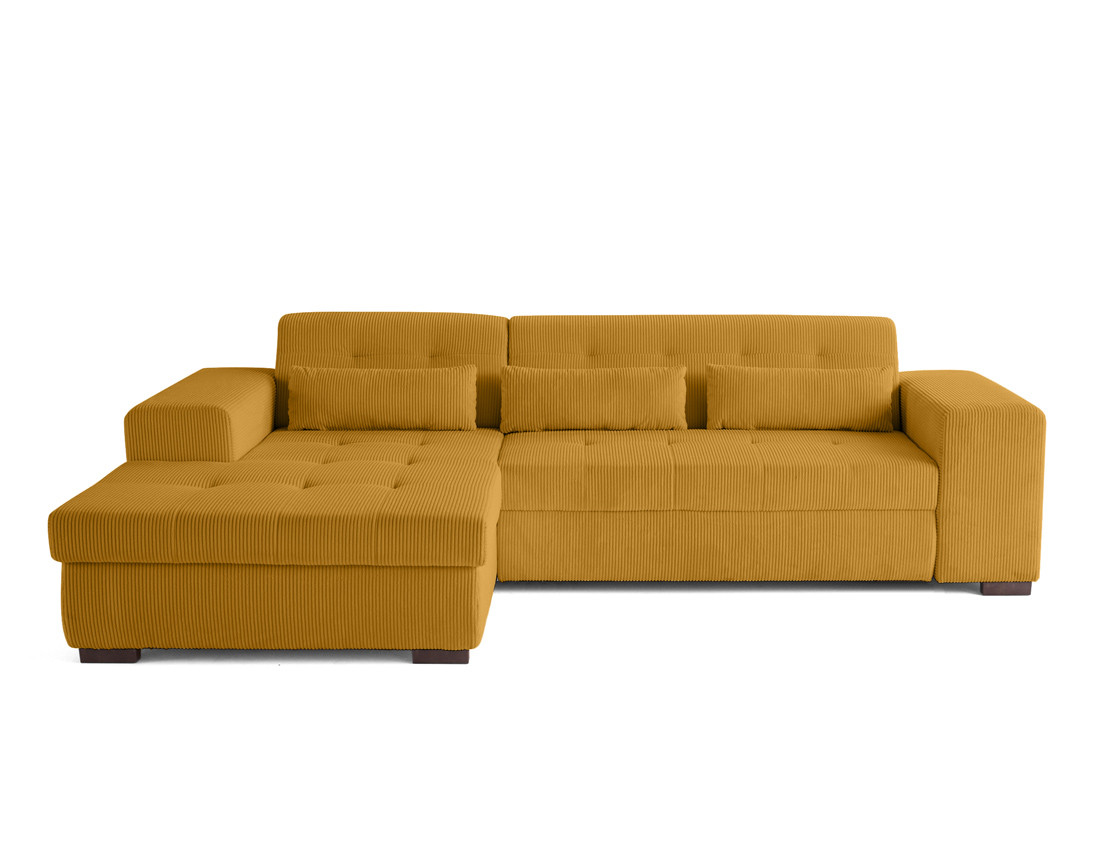 Canapé d'angle convertible Vermont 4 places avec coffre - angle gauche