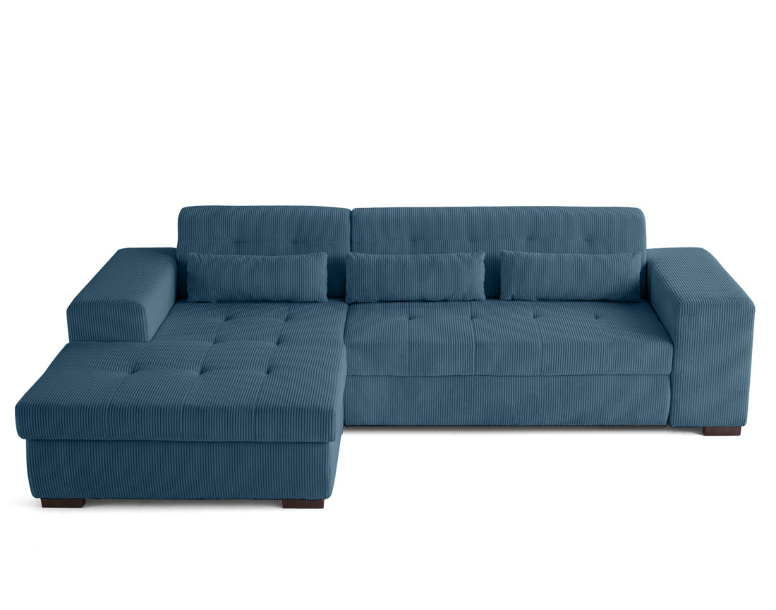 Canapé d'angle convertible Vermont 4 places avec coffre - angle gauche