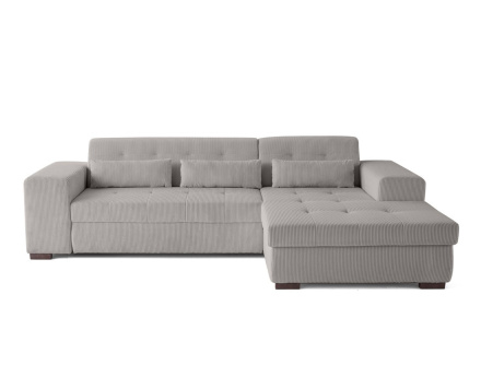 Canapé d'angle convertible Vermont 4 places avec coffre - angle droit