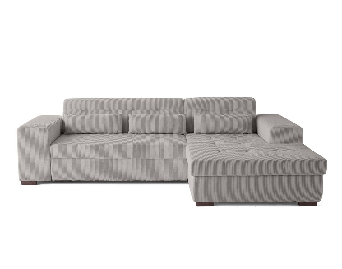 Canapé d'angle convertible Vermont 4 places avec coffre - angle droit