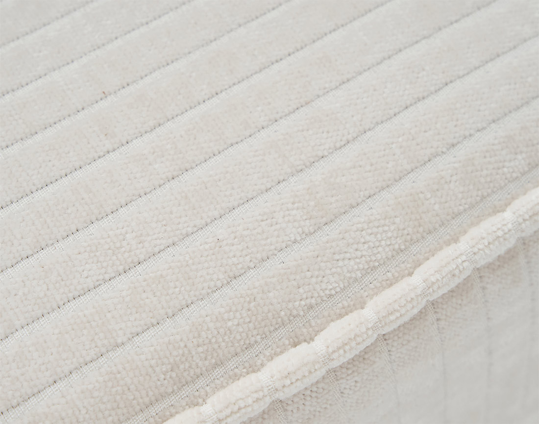 Canapé d'angle convertible avec coffre en velours côtelé plat Topaze