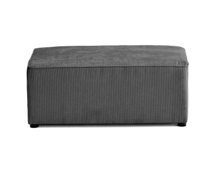 Pouf en velours côtelé plat Topaze