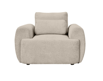 Fauteuil en tissu bouclette Mahina