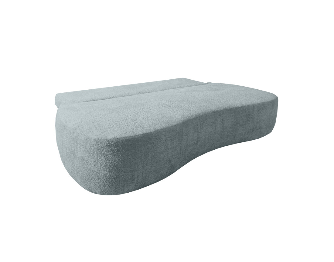 Canapé 3 places sans accoudoirs convertible en tissu bouclette Mahina