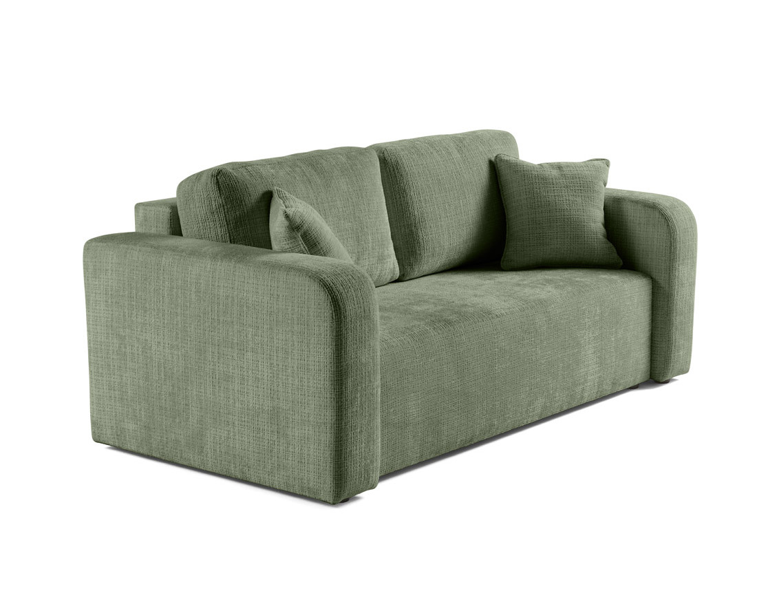 Canapé droit 2 places en velours texturé Miro