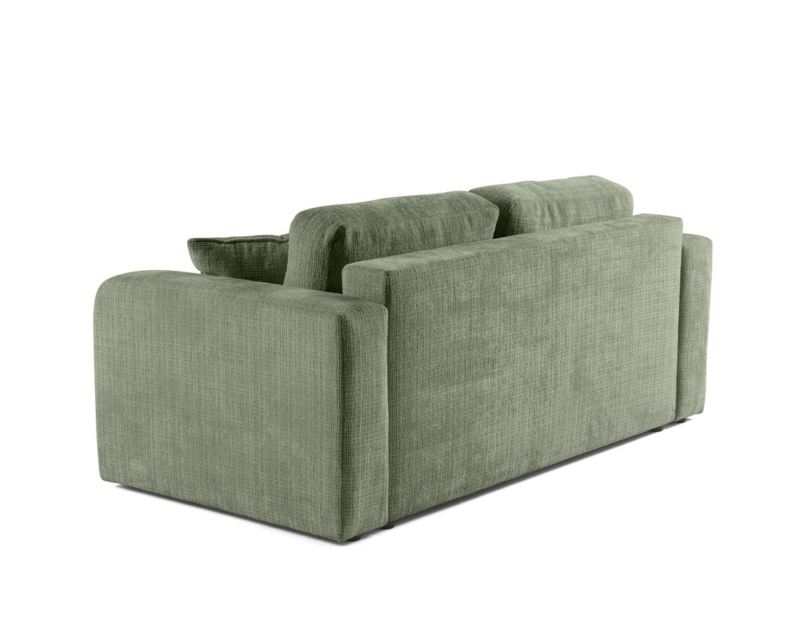 Canapé droit 2 places en velours texturé Miro