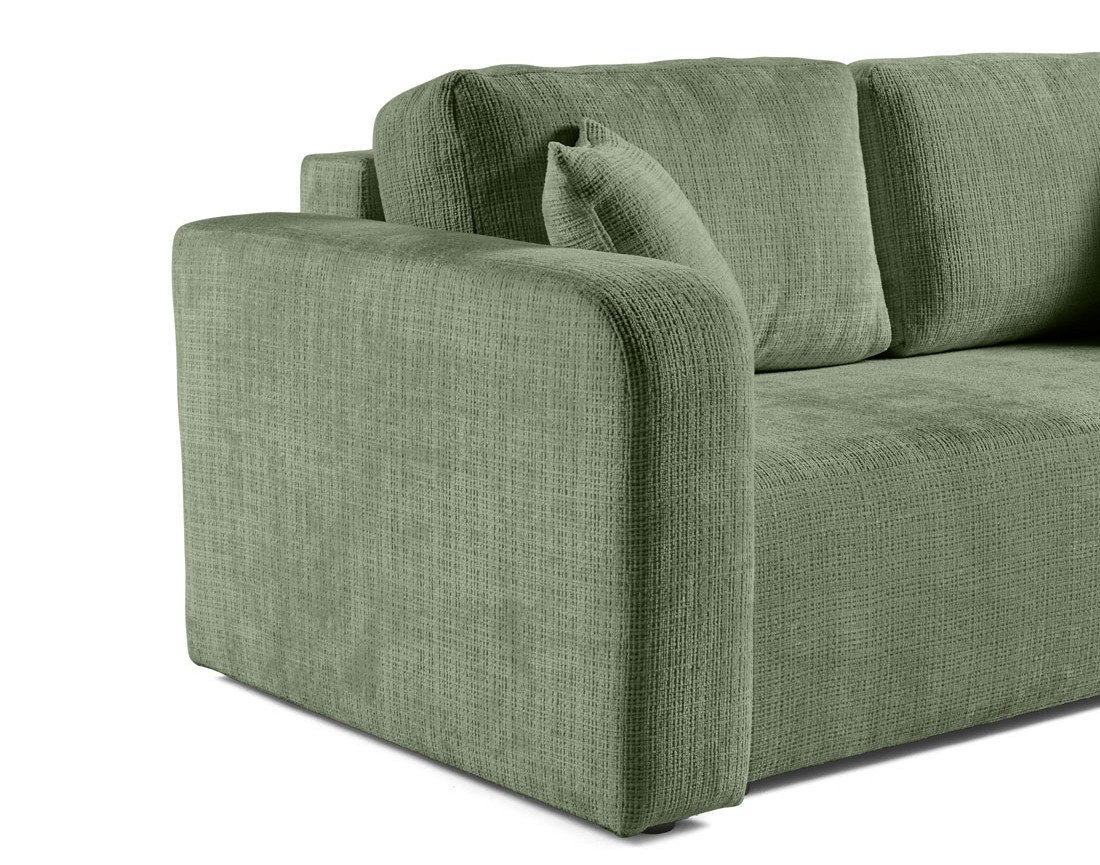 Canapé droit 2 places en velours texturé Miro