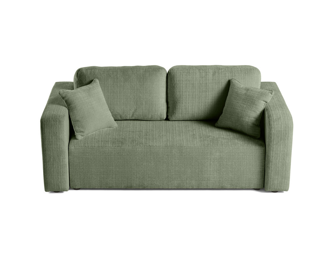 Canapé droit 2 places en velours texturé Miro