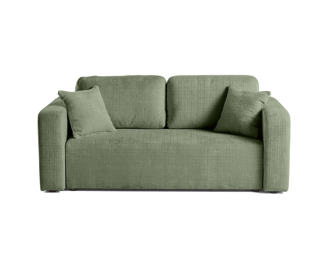 Canapé droit 2 places en velours texturé Miro