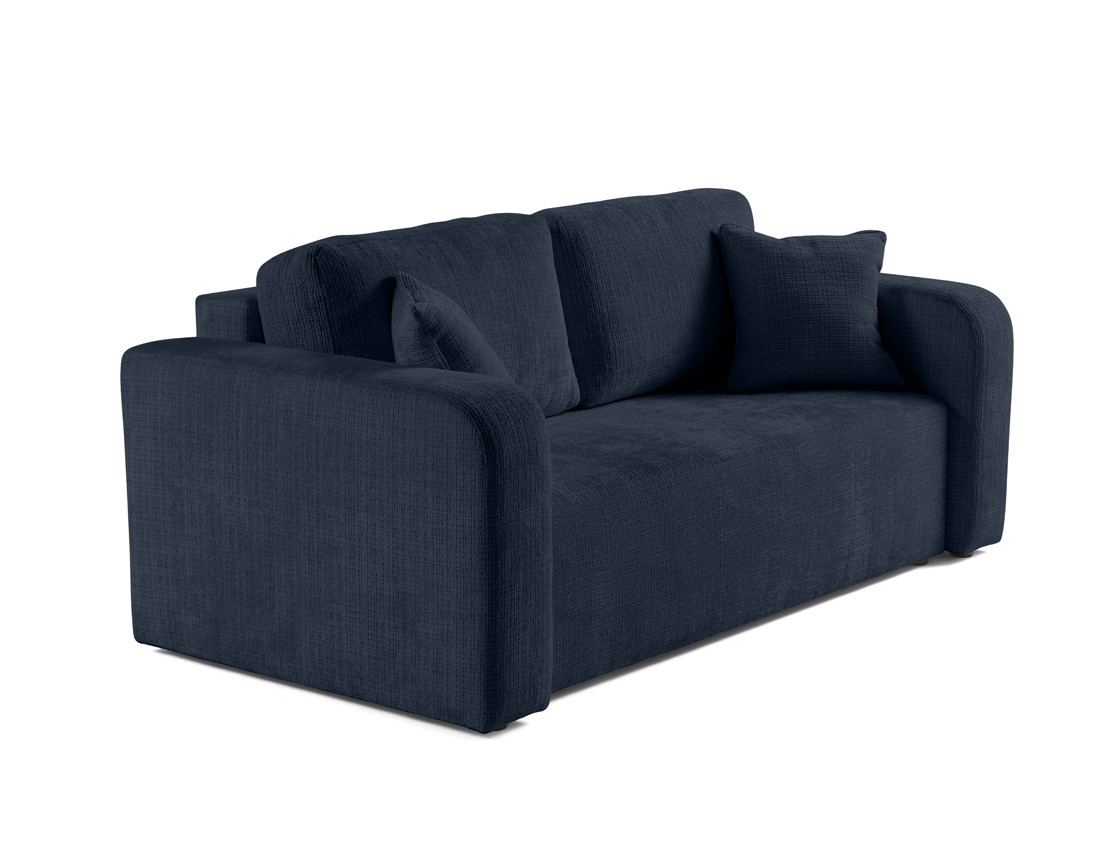 Canapé droit 2 places en velours texturé Miro