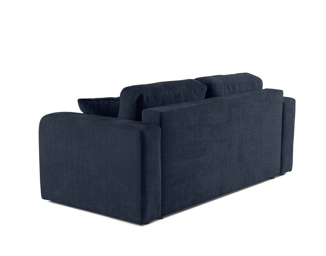 Canapé droit 2 places en velours texturé Miro