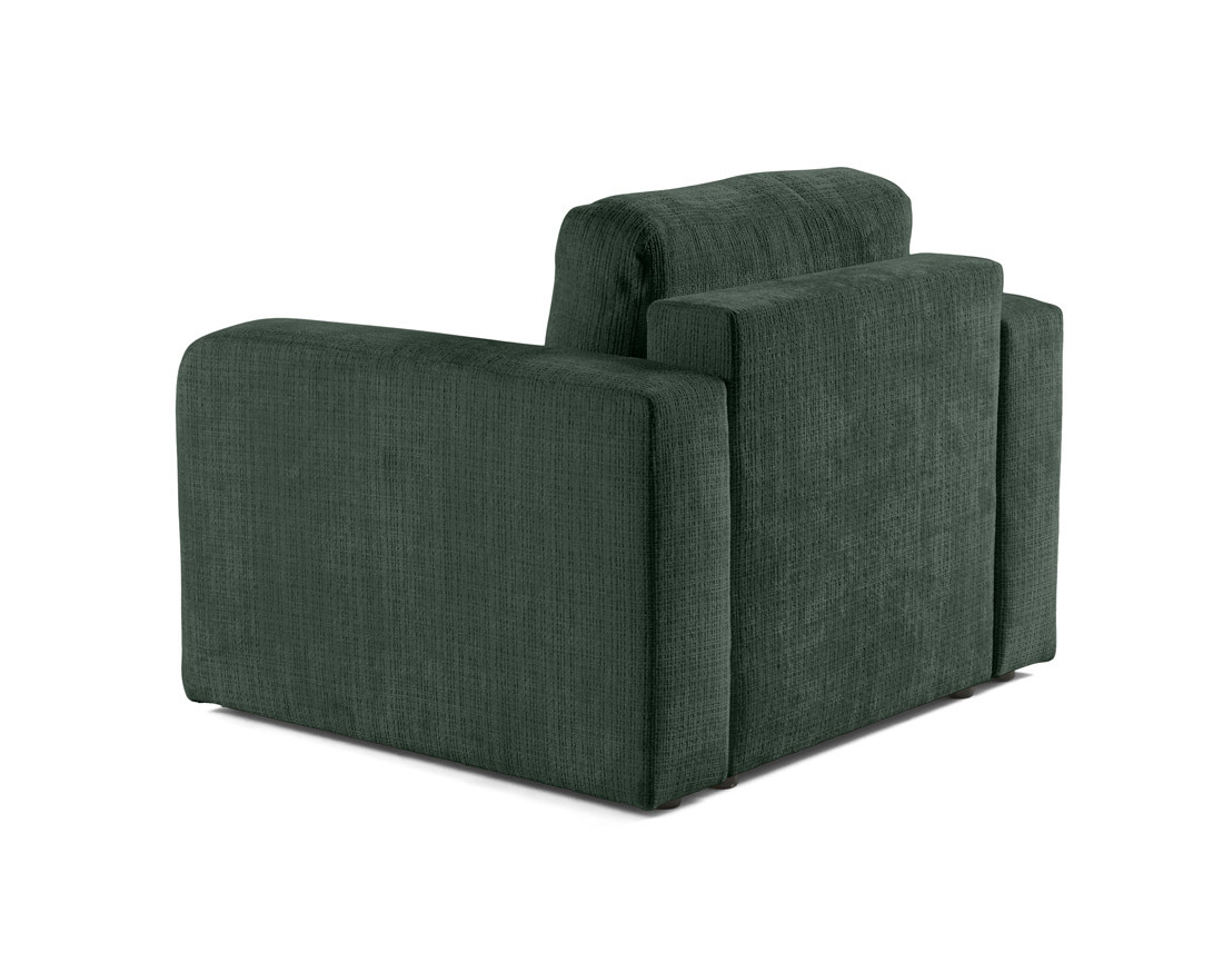 Fauteuil en velours texturé Miro