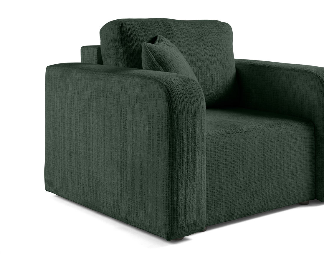 Fauteuil en velours texturé Miro