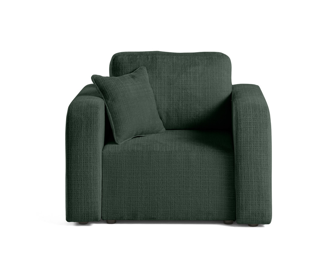 Fauteuil en velours texturé Miro