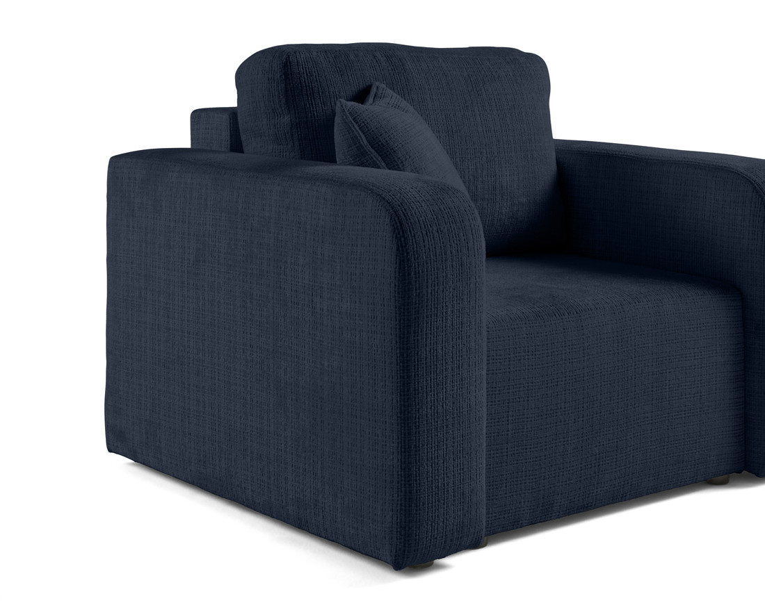 Fauteuil en velours texturé Miro