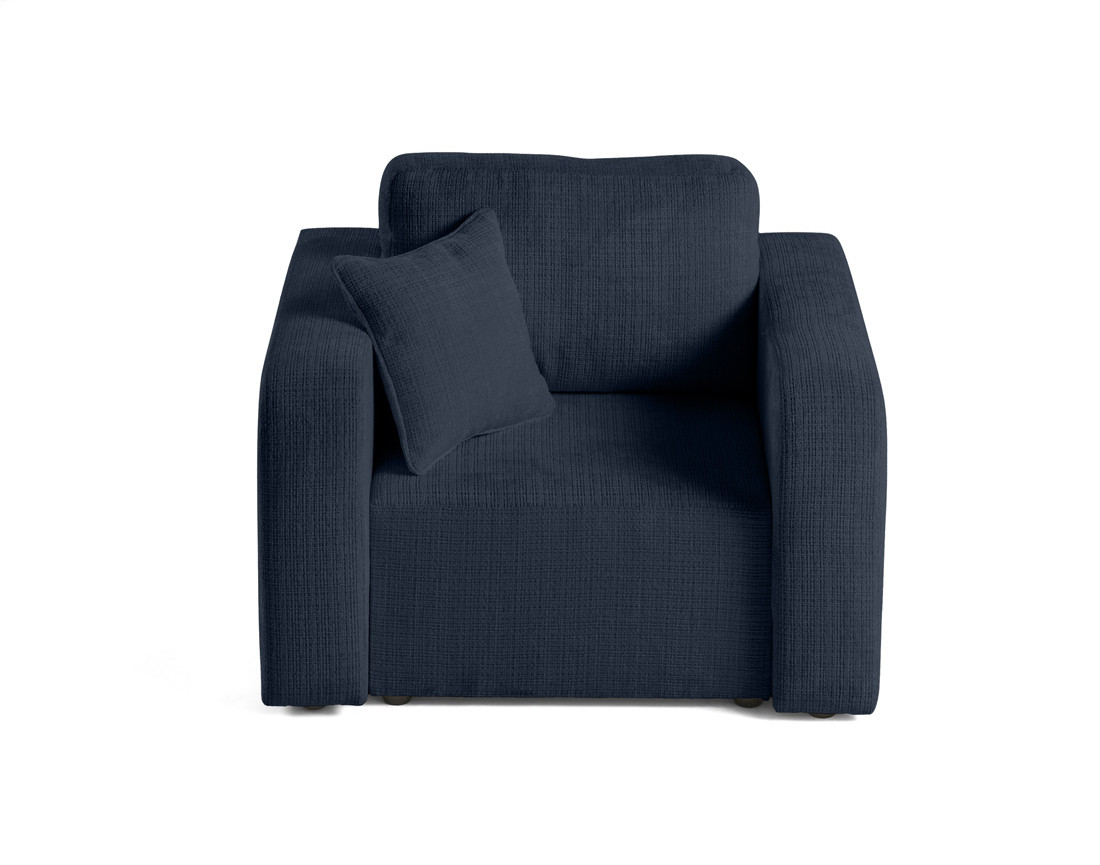 Fauteuil en velours texturé Miro