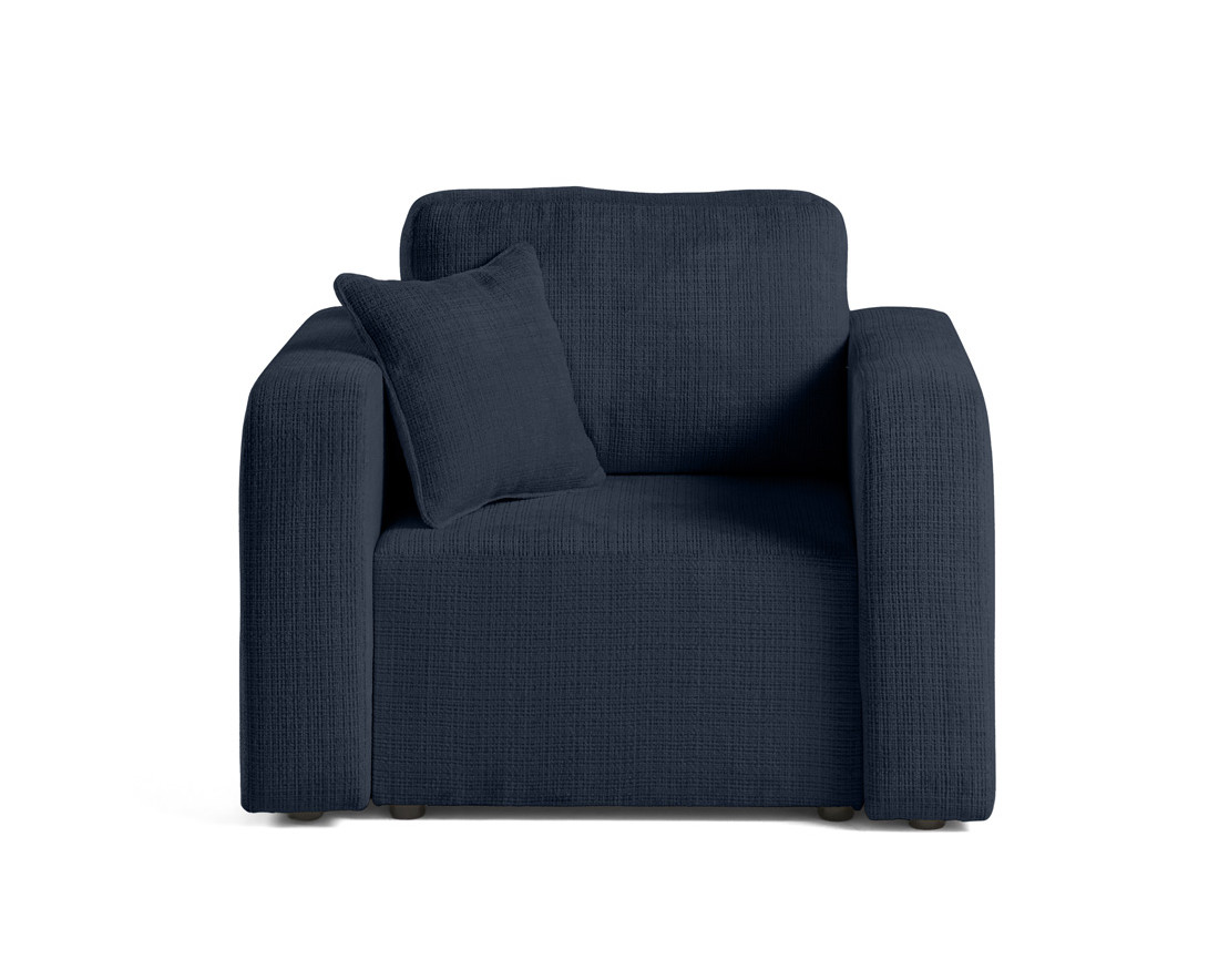 Fauteuil en velours texturé Miro