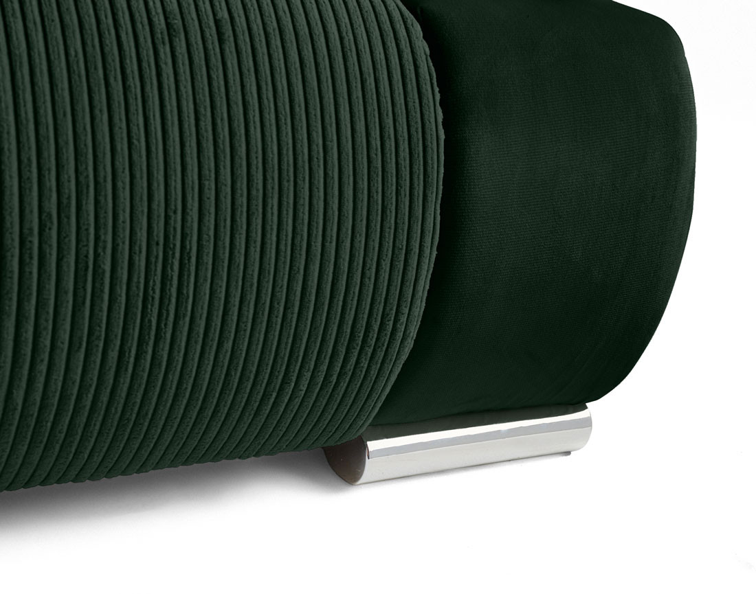 Canapé 3 places convertible avec coffre en velours et velours côtelé Elio