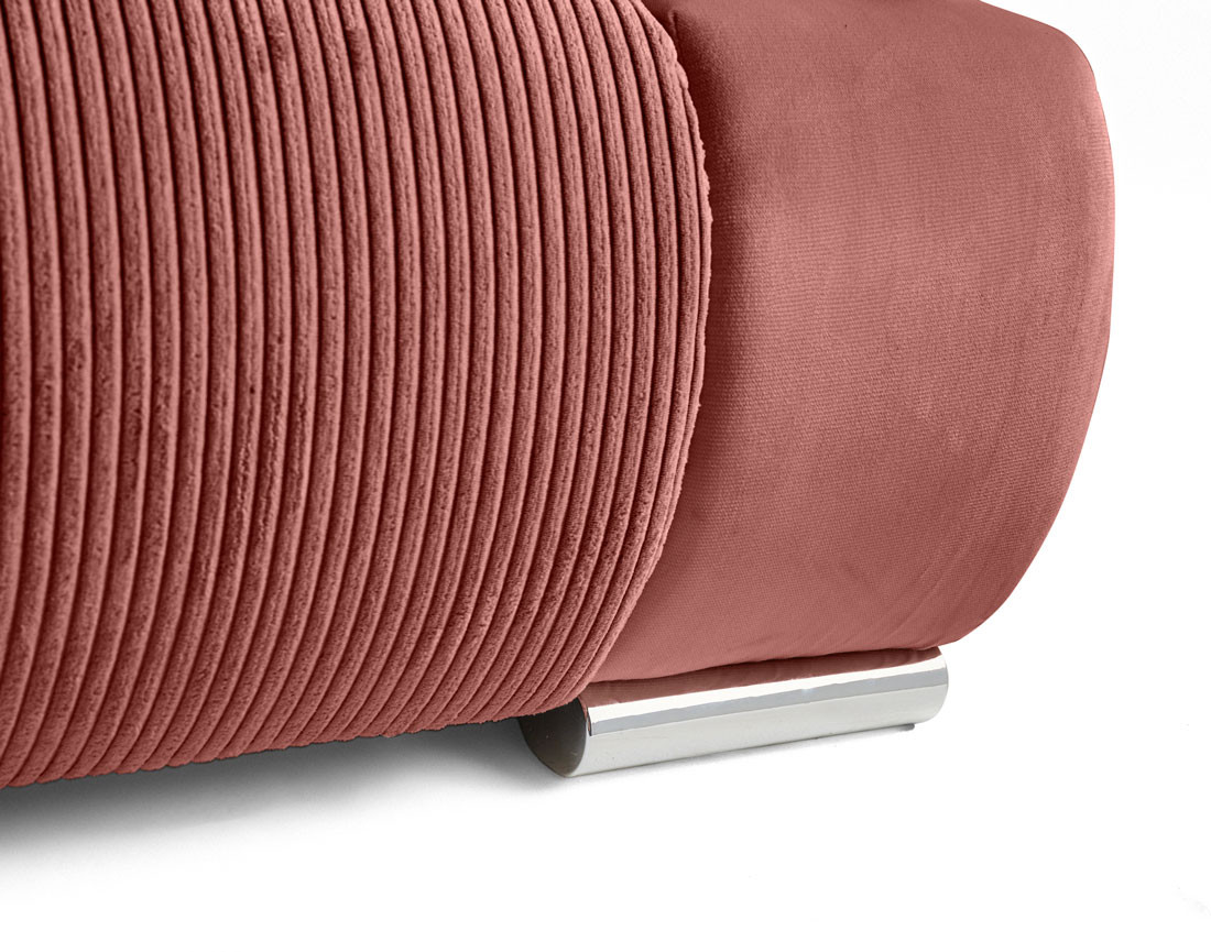 Canapé 3 places convertible avec coffre en velours et velours côtelé Elio