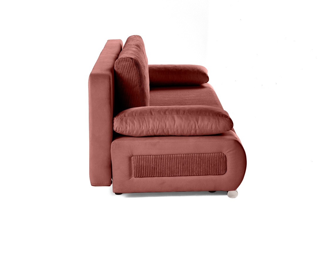 Canapé 3 places convertible avec coffre en velours et velours côtelé Elio