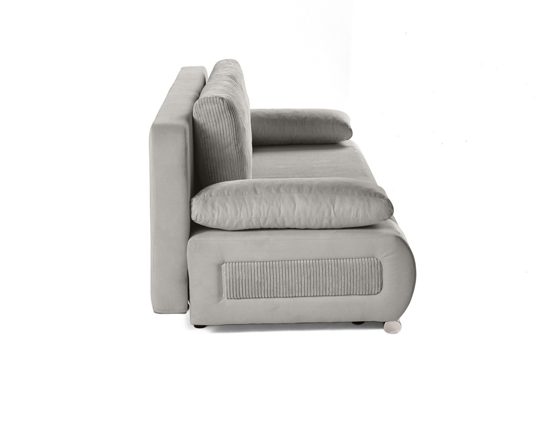 Canapé 3 places convertible avec coffre en velours et velours côtelé Elio